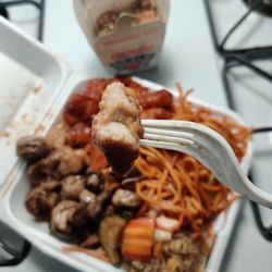 My City Chinese food - Big chunks of chicken, not one piece of fat or gristle. Delicious.