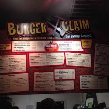 Burger Claim - Menu Board - Burgers Near Me - Centralia, Washington