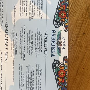 Casa Gabriela - Menu - Mexican Near Me - La Mesa, California Casa Gabriela - Menu - Mexican Near Me - La Mesa, California