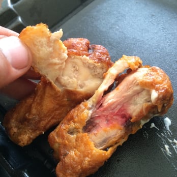 Zaxbys - I like my steak with a little blood not my chicken. The entire fleet of traditional wings looked the exact same. Every single time!!! - Chicken Wings Near Me - Woodstock, Georgia