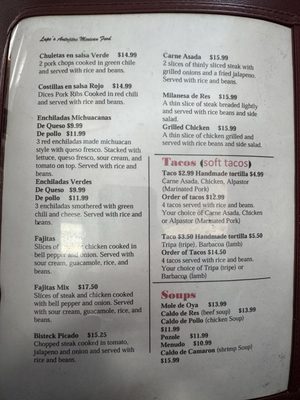 Menu photo 6 Lupe's Antojitos Bernalillo, NM