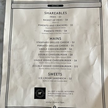 Bar Arbolada - Food menu...simple and to the point. - Bars Near Me - Oklahoma City, Oklahoma