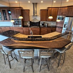 Legacy Furniture - Black Walnut Live Edge Epoxy Bar Top