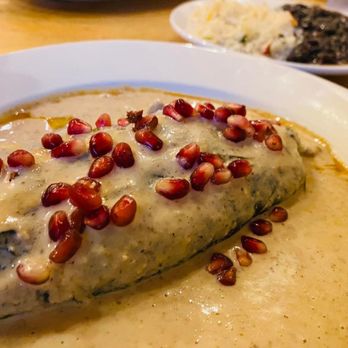 Soup And Taco Etc - Poblano pepper stuffed with unique flavors topped with pomegranate - Mexican Near Me - Fredericksburg, Virginia