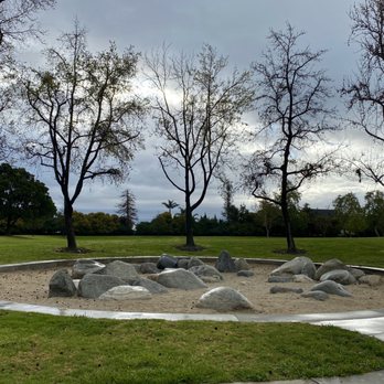 Wakeham Park - Rock Garden and behind is the open soccer field. - Parks Near Me - Costa Mesa, California