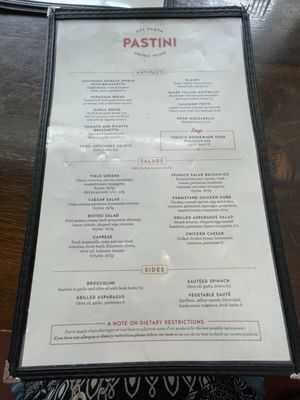 Menu photo 6 Pastini Eugene, OR
