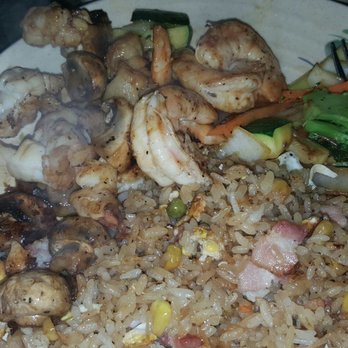 Wasabi - Lobster and shrimp with veggies and fried rice with bacon - Japanese Near Me - Elk Grove, California Wasabi - Lobster and shrimp with veggies and fried rice with bacon - Japanese Near Me - Elk Grove, California