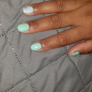 Star Nails - These are my nails less than 24 hours later. This was not worth 20$ at all. They wouldn't fix my nails or give me a refund. - Eyelash Service Near Me - Ottawa, Illinois