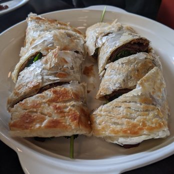 Dong Ting Spring - Roast beef rolls in a flaky Chinese "tortilla" - Chinese Near Me - Thousand Oaks, California