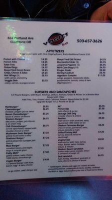 Menu photo 5 Vogies Bar Gladstone, OR Menu photo 5 Vogies Bar Gladstone, OR