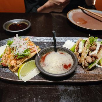 Sushisamba - Salmon and wagyu beef taquitos. - Asian Fusion Near Me - Las Vegas, Nevada Sushisamba - Salmon and wagyu beef taquitos. - Asian Fusion Near Me - Las Vegas, Nevada