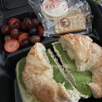 Chicken Salad Chick - Croissant with side of fruit ! This was so good - Salad Near Me - San Antonio, Texas Chicken Salad Chick - Croissant with side of fruit ! This was so good - Salad Near Me - San Antonio, Texas