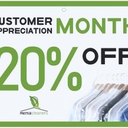 Prestige Cleaners - CUSTOMER APPRECIATION MONTH UP TO 20% OFF.