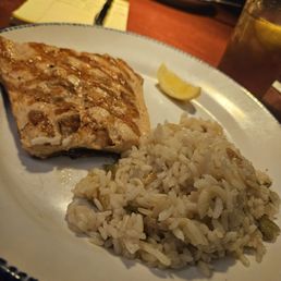 Grilled Atlantic Salmon with Orzo Rice