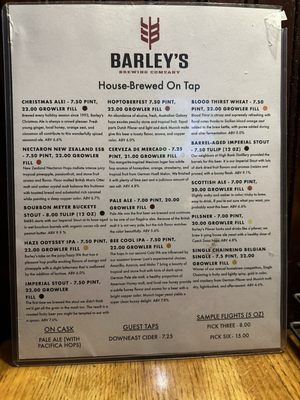 Menu photo 2 Barley's Brewing Company Columbus, OH