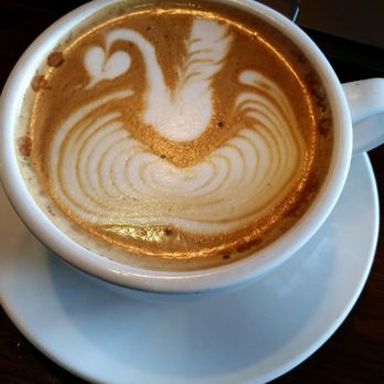 Cafein - Swan latte art! - Coffee & Tea Near Me - Chantilly, Virginia