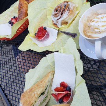 Rail Side Cafe - Absolutely love this! Great selection for breakfast or lunch and their coffee is delicious ! Wake Up #1 with procuitto,& Turkey pesto panini - Coffee & Tea Near Me - San Dimas, California