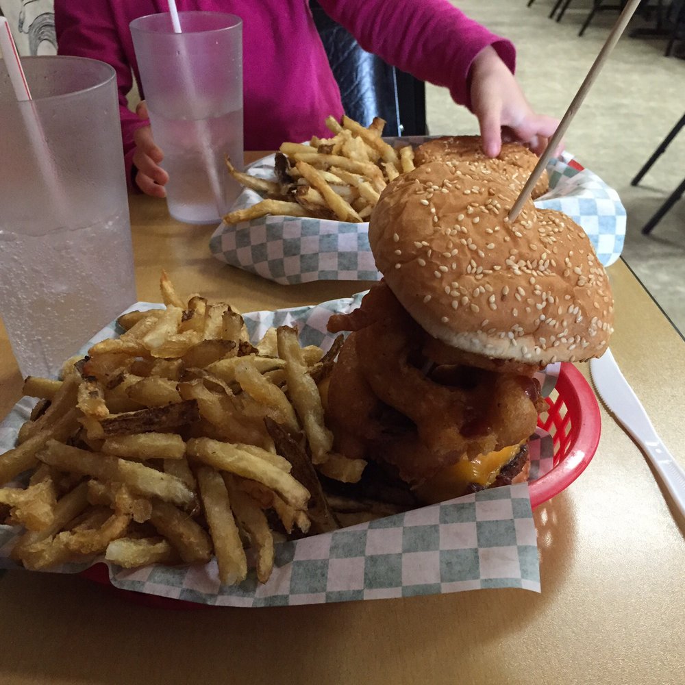 Surfside Burger Shack - Western Bacon Burger basket. I could have split this with hubby! - American Near Me - Eureka, California Surfside Burger Shack - Western Bacon Burger basket. I could have split this with hubby! - American Near Me - Eureka, California