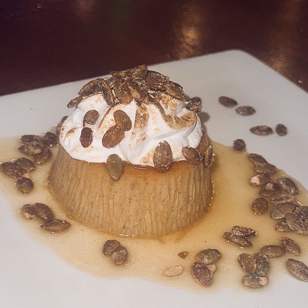 Fins At Sharky's - Pumpkin flan - Steakhouses Near Me - Venice, Florida Fins At Sharky's - Pumpkin flan - Steakhouses Near Me - Venice, Florida