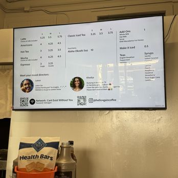Hello Again - Menu and WiFi connection QR code - Coffee & Tea Near Me - Honolulu, Hawaii