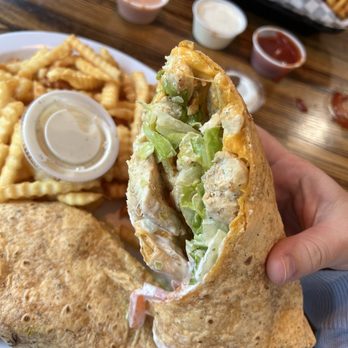Grizzly Den - Chicken Wrap! - grilled chicken and lots of cheese! - American Near Me - Hoquiam, Washington Grizzly Den - Chicken Wrap! - grilled chicken and lots of cheese! - American Near Me - Hoquiam, Washington