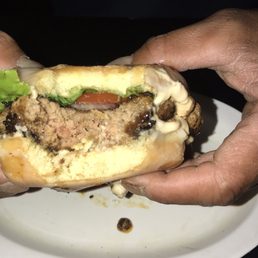 Inside cheeseburger