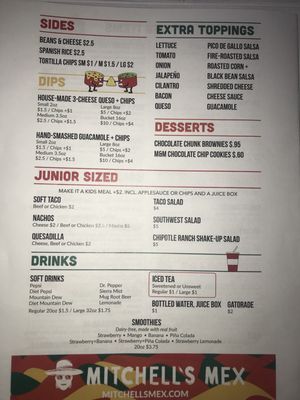 Menu photo 3 Mitchell's Mexican Grill Delphi, IN