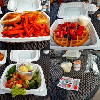 Stacks - Triple berry waffle, Dijon honey chicken Sandwich. 4.5 stars. Stacks! - Breakfast & Brunch Near Me - Campbell, California