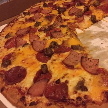 Klondike Pizza Kitchen - Sausage, pepperoni, Canadian bacon, and cheese curds. - Pizza Near Me - Wisconsin Dells, Wisconsin Klondike Pizza Kitchen - Sausage, pepperoni, Canadian bacon, and cheese curds. - Pizza Near Me - Wisconsin Dells, Wisconsin