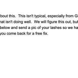Email from Laveda manager Marcel that offers a free lash fix. Email from Laveda manager Marcel that offers a free lash fix.