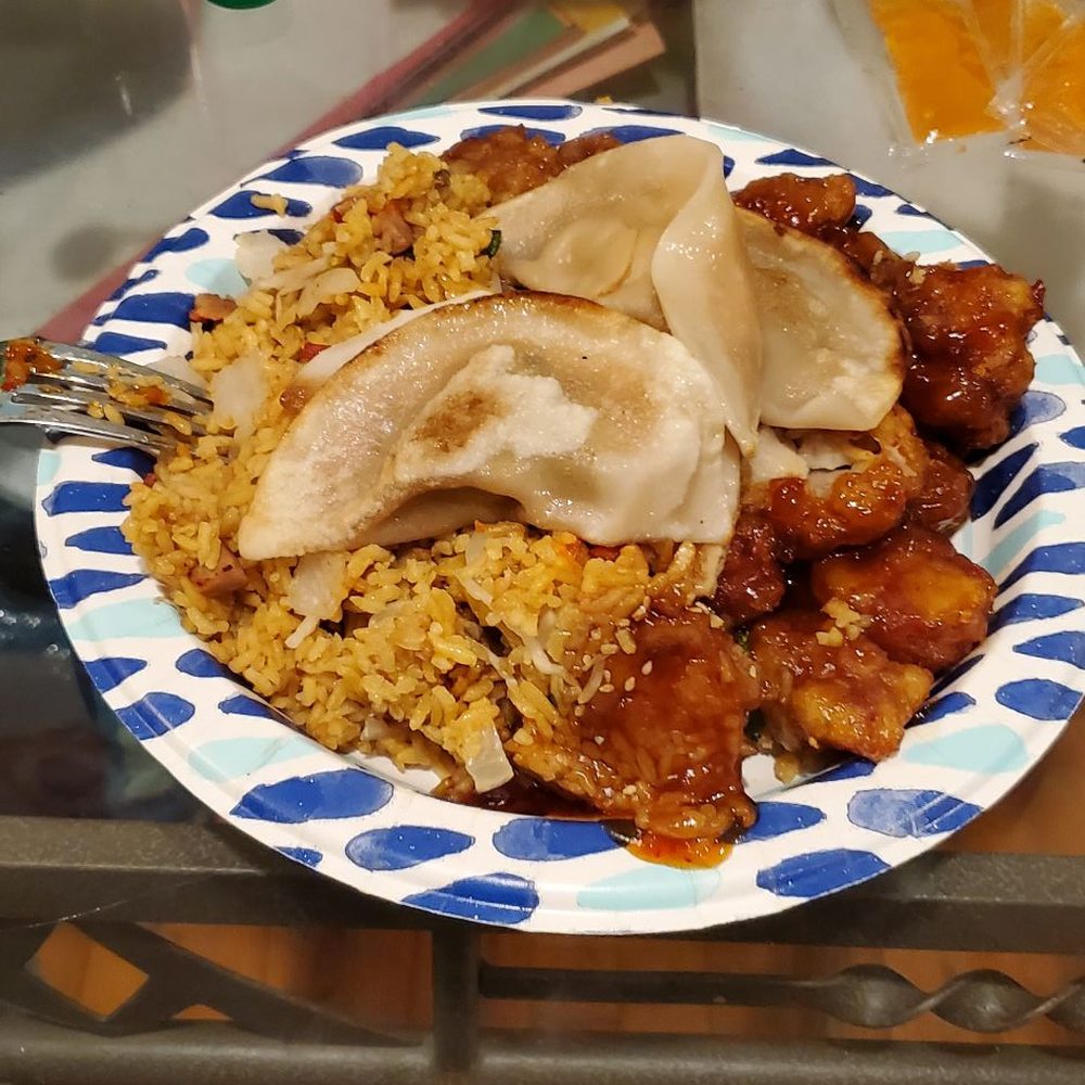 a plate of food on a table