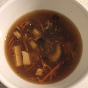 Modern China - The second bowl of Hot & Sour Soup where I finally found some pieces of tofu and six baby shrimps, but no pork in their soup. - Chinese Near Me - Walnut Creek, California Modern China - The second bowl of Hot & Sour Soup where I finally found some pieces of tofu and six baby shrimps, but no pork in their soup. - Chinese Near Me - Walnut Creek, California