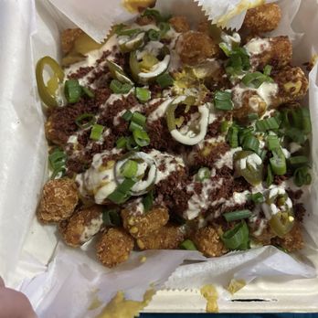 Tree Hugger - Plant Based Kitchen - Loaded Tater Tots - Vegan Near Me - Riverside, Missouri