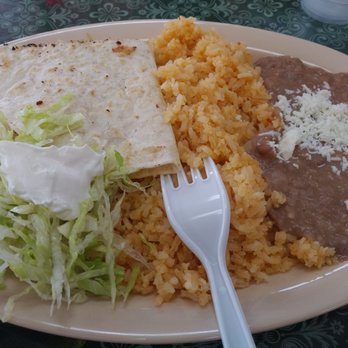 Taco's El Rey - Ordered chicken quesadilla plate. - Mexican Near Me - La Mirada, California