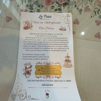 Le Petit Pastry & Tea - Tea Rooms Near Me - Cape Coral, Florida Le Petit Pastry & Tea - Tea Rooms Near Me - Cape Coral, Florida