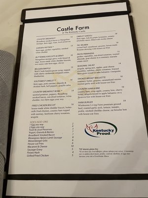 Menu photo 2 Castle Farm Versailles, KY