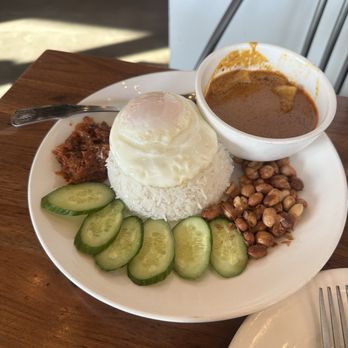 Ipoh Kopitiam - Breakfast Nasi Lemak with Curry Pork Skin - Malaysian Near Me - Alhambra, California Ipoh Kopitiam - Breakfast Nasi Lemak with Curry Pork Skin - Malaysian Near Me - Alhambra, California