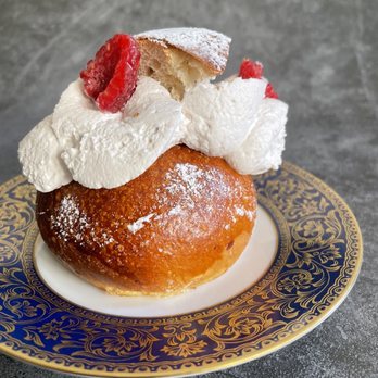 Lost Larson - Raspberry semla. All proceeds went to GirlForward, and it was delicious to boot!! - Bakeries Near Me - Chicago, Illinois