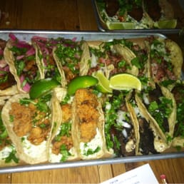 Pork belly, sausage and fried oyster. Sooo good
