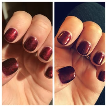 P S Nails - Left: Right when I got my nails done. Right: 10 days later! I can't believe how fantastic they still look! - Nail Salons Near Me - Chicago, Illinois P S Nails - Left: Right when I got my nails done. Right: 10 days later! I can't believe how fantastic they still look! - Nail Salons Near Me - Chicago, Illinois