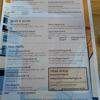 Schooners Monterey - Tonight's menu - Seafood Near Me - Monterey, California Schooners Monterey - Tonight's menu - Seafood Near Me - Monterey, California