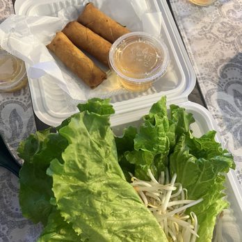 Pho Tám Cali - 3 egg rolls now. It used to be 6. Same price. Not worth it. - Vietnamese Near Me - Lake Forest, California Pho Tám Cali - 3 egg rolls now. It used to be 6. Same price. Not worth it. - Vietnamese Near Me - Lake Forest, California