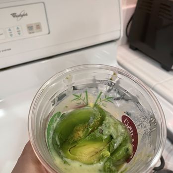BAMBU - Pic of the avocado shoved in the cup without anyone caring do at least mix it with the condensed milk. - Bubble Tea Near Me - San Jose, California BAMBU - Pic of the avocado shoved in the cup without anyone caring do at least mix it with the condensed milk. - Bubble Tea Near Me - San Jose, California
