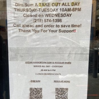Ocean Harbor - Scan the QR code for their menu - Dim Sum Near Me - Philadelphia, Pennsylvania Ocean Harbor - Scan the QR code for their menu - Dim Sum Near Me - Philadelphia, Pennsylvania