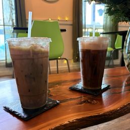 king cake matcha w oat milk, double chocolate cold brew w oat milk king cake matcha w oat milk, double chocolate cold brew w oat milk