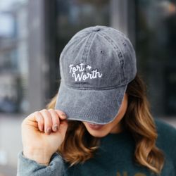 Fort Worth Locals - Woman holding Fort Worth hat