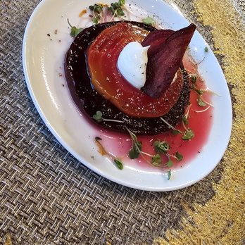Perch Rooftop Dining - Beet Napoleon - Steakhouses Near Me - Jamestown, California Perch Rooftop Dining - Beet Napoleon - Steakhouses Near Me - Jamestown, California