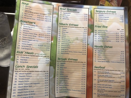 Menu photo 4 Sakura Fusion Lake City, SC