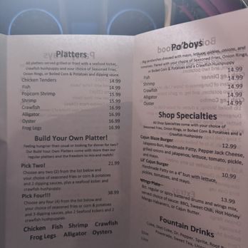 The Crawfish Shop - Menu - Cajun/Creole Near Me - Lufkin, Texas The Crawfish Shop - Menu - Cajun/Creole Near Me - Lufkin, Texas