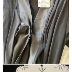 Regency Modern - A Black Robe with Satin Trim that I just Had to Have ! So Soft !